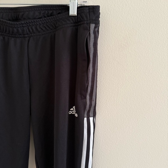 Adidas Black and White Track Pants with Tapered Fit - Picture 2 of 7